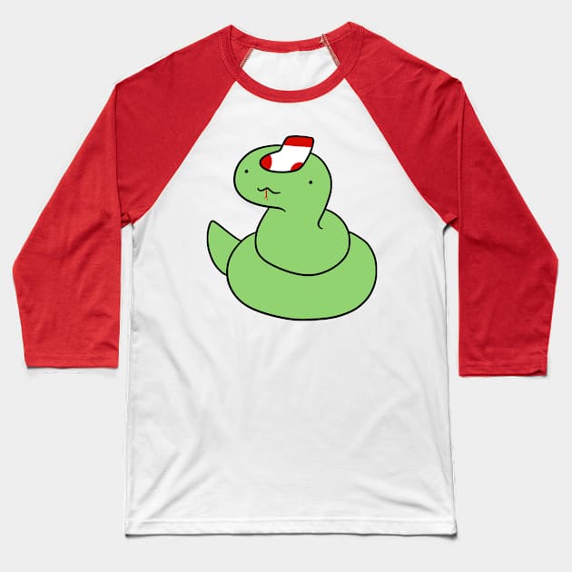 Sock Snake Baseball T-Shirt by saradaboru